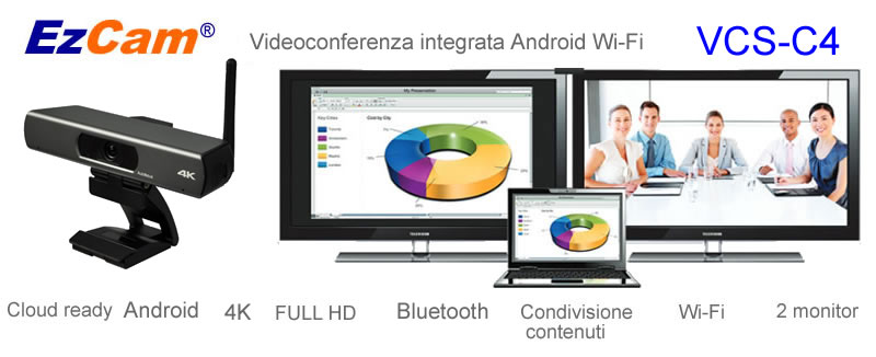 Videoconferenza android wifi integrata ezcam vcs-c4 Videoconferenza android wifi ezcam vcs-c4